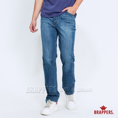 BRAPPERS 男款 高腰彈性直筒褲-淺藍