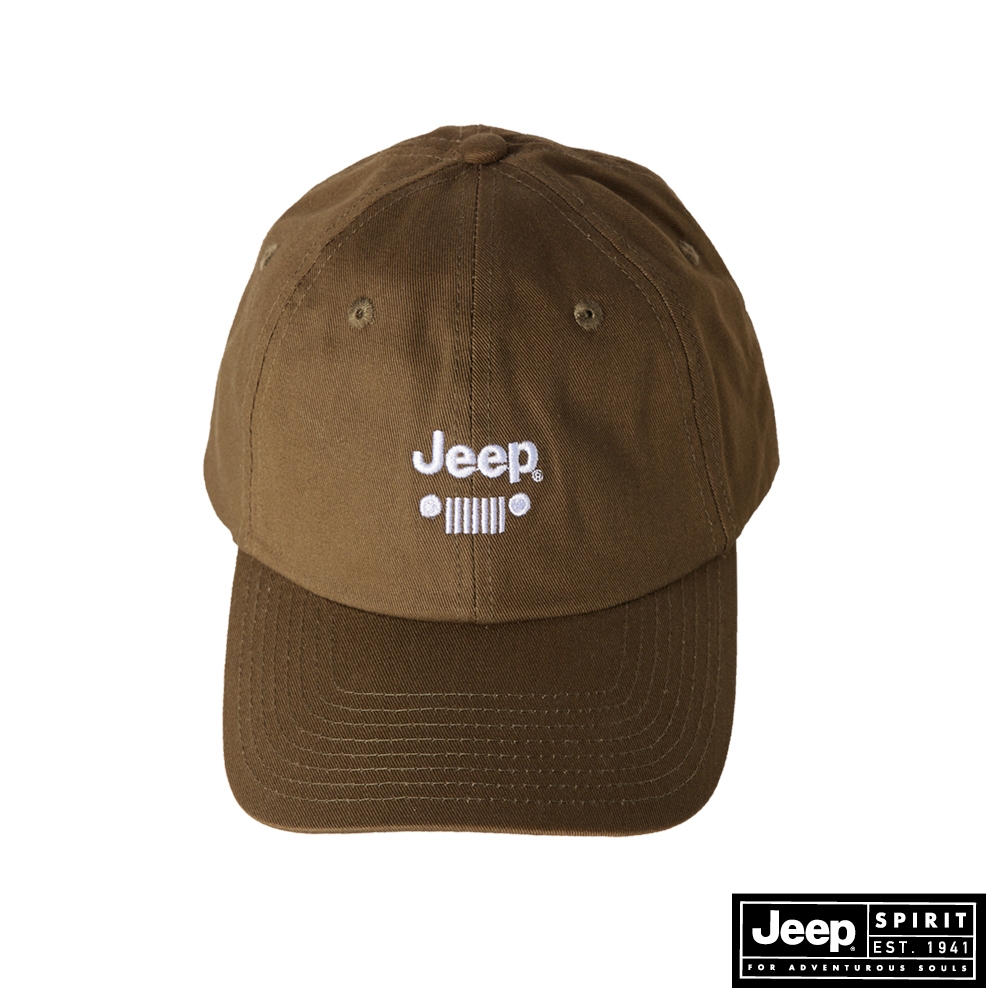 JEEP 品牌LOGO休閒棒球帽-橄欖綠色