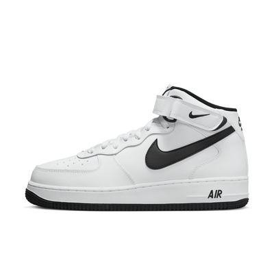 NIKE AIR FORCE 1 MID 07 男休閒運動鞋-白黑-DV0806101