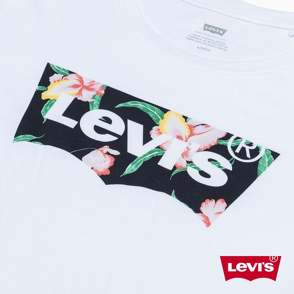 Levis 女款 短袖T恤 翻玩夏日Logo T 扶桑花Logo