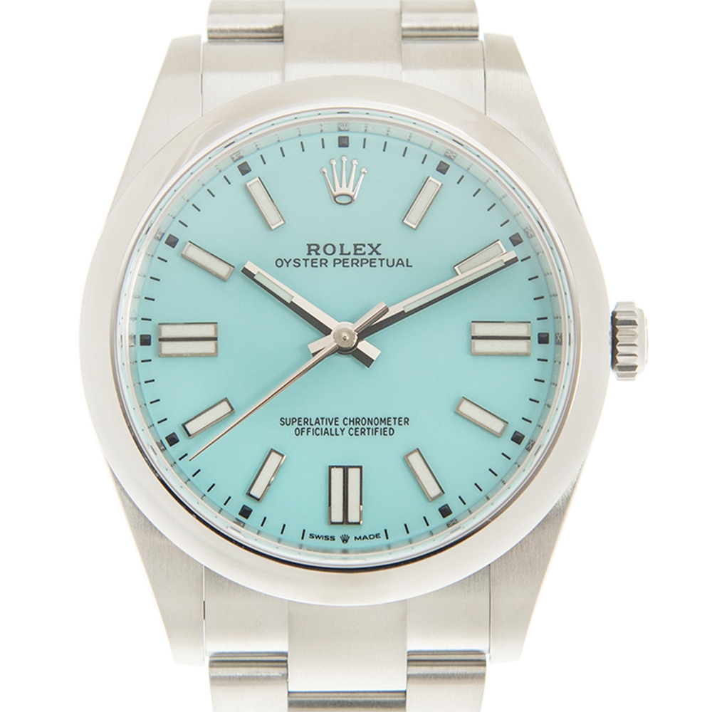 ROLEX 勞力士 124300 Oyster Perpetual蠔式經典多色彩Tiffany藍面x 41mm