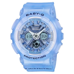 CASIO 卡西歐 Baby-G 嘻哈復古風格半透明雙顯手錶 迎春好禮 BA-130CV-2A