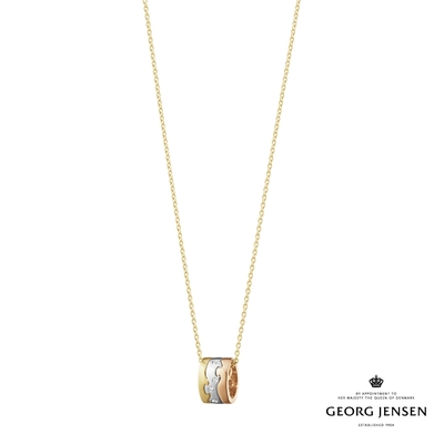 Georg Jensen 喬治傑生 FUSION 18K玫瑰金18 K白金18K黃金鑽石項鍊