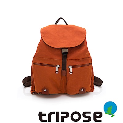 tripose MEMENTO系列微皺尼龍輕量防潑水後背包-大(鮮橙香)