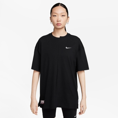 NIKE 上衣女款短袖上衣運動寬鬆版AS W NSW TEE ESSNTL LBR 黑