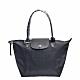 LONGCHAMP 經典Le Pliage Neo系列長把拉鍊肩背包(小_黑色) product thumbnail 1