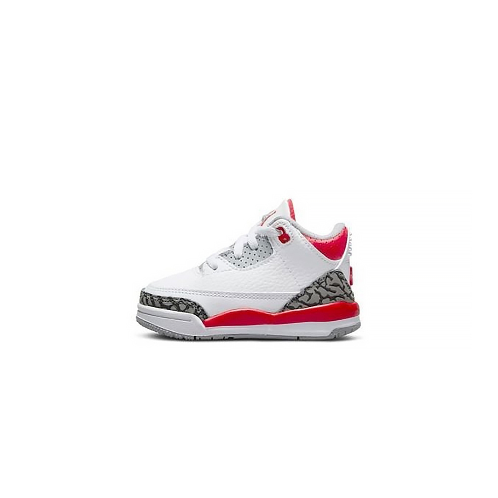 Nike Jordan 3 Retro Fire Red TD 童鞋小童白色紅色AJ3 休閒籃球鞋