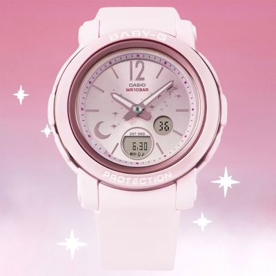 CASIO 卡西歐 BABY-G 漸層夜空 雙顯腕錶 禮物推薦 畢業禮物 41.5mm / BGA-290DS-4A