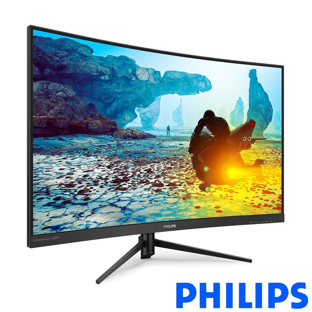 PHILIPS 322M8CZ 32型曲面電競螢幕 支援freesync 165Hz反應 1ms極速 HDMI、VGA、DP