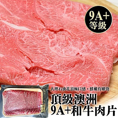 【海陸管家】澳洲M9+等級和牛肉片(每包約200g) x8包