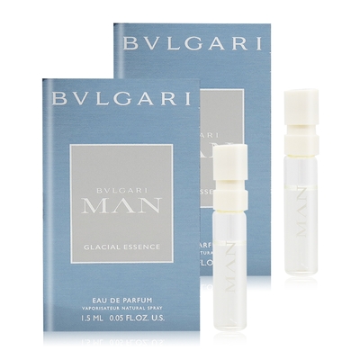 BVLGARI 寶格麗 極地冰峰男性淡香精 Glacial Essence 1.5mlX2 EDP-香水隨身針管試香