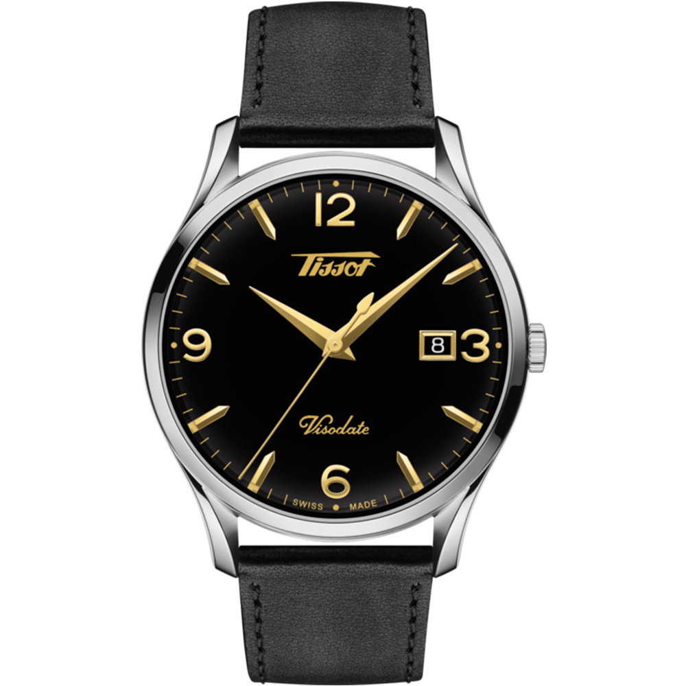 TISSOT 天梭 VISODATE 經典復刻石英錶(T1184101605701)