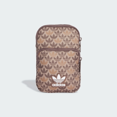 adidas 側背包 斜背包 小包 運動包 三葉草 MONO FEST BAG 棕咖 IU0012