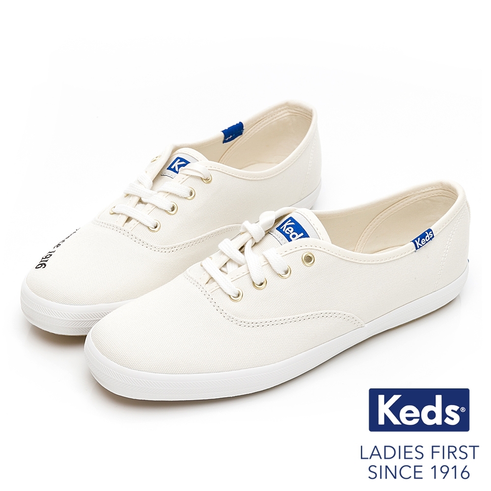 Keds CHAMPION 韓國款1916清新刺繡休閒鞋 