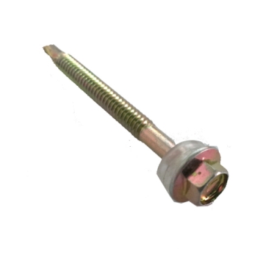 Q3 六角頭鍍鋅自攻牙螺絲/浪板螺絲/鑽尾螺絲 12＃x 2-1/2 （200支/包）