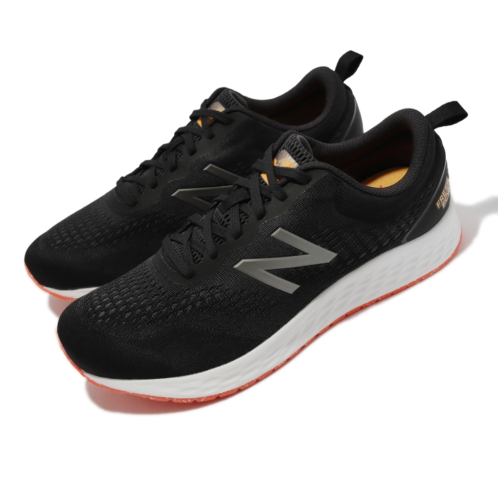 New Balance 慢跑鞋 Fresh Foam Arishi V3 2E 寬楦 黑 橘 男鞋 緩震 透氣 針織 運動鞋 MARISCO32E