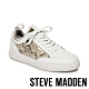 STEVE MADDEN-BLISS 百搭拼接蛇紋仿舊小白鞋-白色 product thumbnail 1