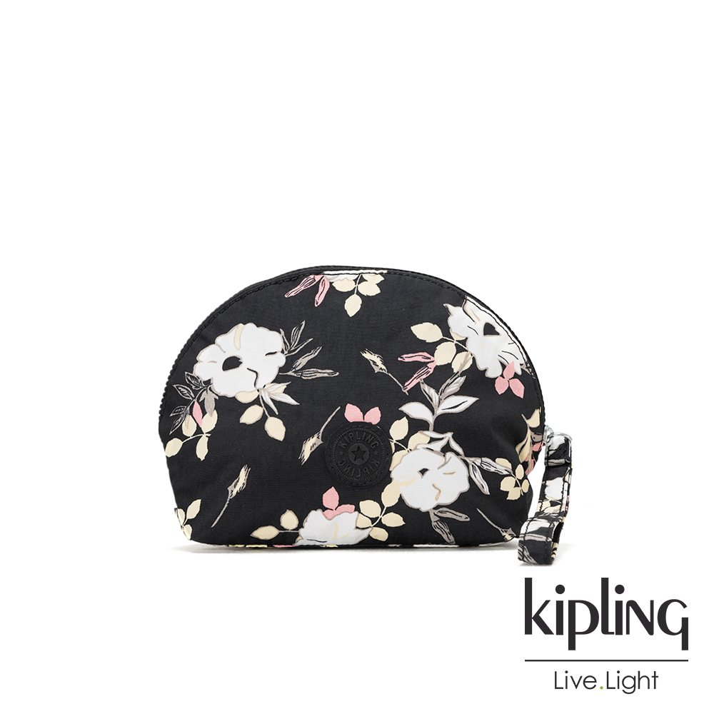 KIpling 浪漫花卉大容量貝殼化妝包-ASSEDO