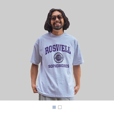 【男人幫大尺碼】T1703台灣製造純棉ROSWELL印花T恤