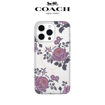 【COACH】iPhone 15 Pro Max MagSafe 精品手機殼 牡丹