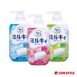 日本牛乳石鹼 牛乳精華沐浴乳(玫瑰花香/柚子果香/清新皂香)550ml