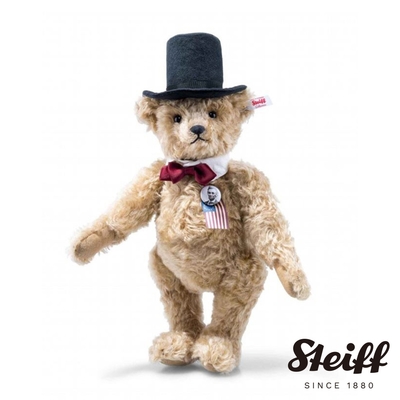 STEIFF德國金耳釦泰迪熊 Lincoln Teddy Bear 林肯總統 海外限量版