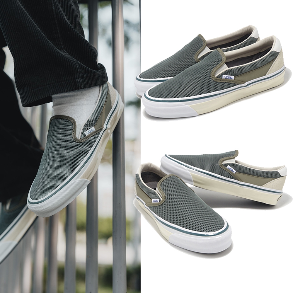 Vans 懶人鞋 Slip-On Reissue 98 SP 男鞋 綠 米白 TDC 東京 日系 休閒鞋 VN000MXHBGK