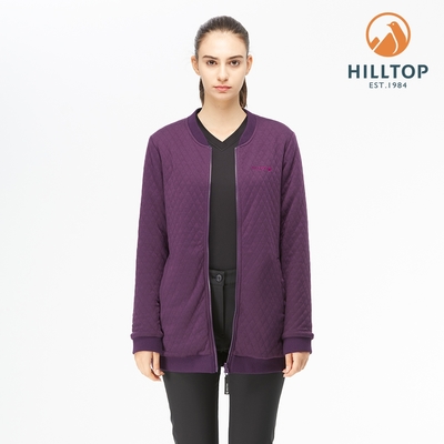Hilltop 山頂鳥 女款POLYGIENE抗菌雙面穿刷毛長版夾克H24FK2紫