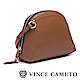 VINCE CAMUTO-真皮革金屬扣素色貝殼包-棕色 product thumbnail 1