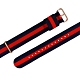 Watchband DW 各品牌通用 鍍玫瑰金不鏽鋼扣頭 尼龍錶帶-藍x紅 product thumbnail 1