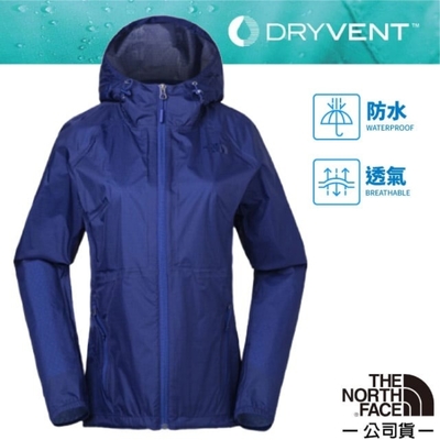 6折 The North Face 女款 防風防水透氣連帽外套_鳶尾藍 V