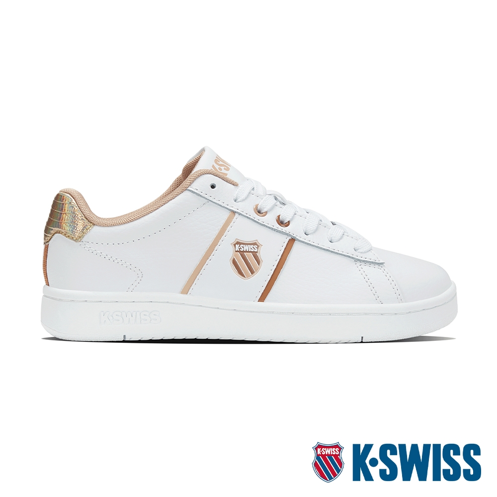 K-SWISS Court Vittora II時尚運動鞋-女-白/奶茶/金