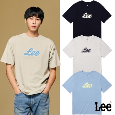 Lee 男款 草寫Logo短袖圓領T 四色