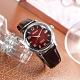 SEIKO 精工 PRESAGE 調酒師系列 機械錶 自動上鍊 牛皮手錶-紅x銀x褐/38mm product thumbnail 1