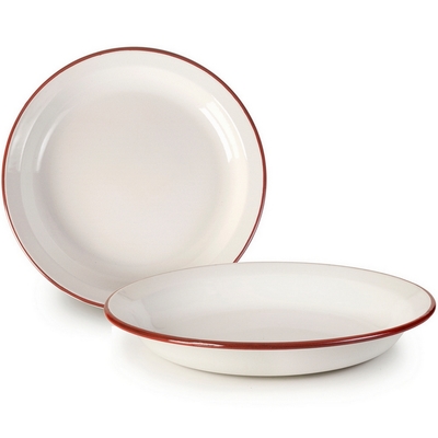 《IBILI》琺瑯深餐盤(紅23cm) | 餐具 器皿 盤子