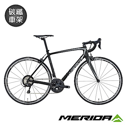 (無卡分期-12期)《MERIDA》全能型碳纖跑車 斯特拉 4000TW 黑 2018