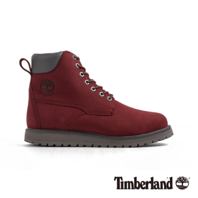 Timberland 男款深紅色磨砂革休閒靴|A29HN