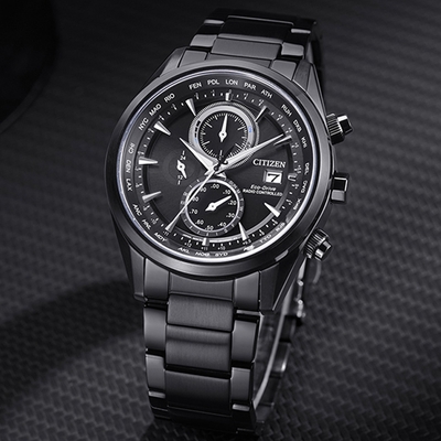 CITIZEN星辰 GENT S系列 電波計時 光動能時尚腕錶 禮物推薦 畢業禮物 43mm/AT8265-81E