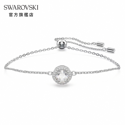 SWAROVSKI 施華洛世奇 Constella 手鏈圆形切割 密镶 白色 镀铑