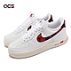 Nike 休閒鞋 Air Force 1 07 LV8 白 紅 格紋 男鞋 AF1 奶油底 仿舊 DV0789-100 product thumbnail 1