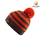 【Hilltop 山頂鳥】KuSan 雙色針織毛球保暖羊毛帽 橘棕條紋｜PH41XXZ9KUG0 product thumbnail 1