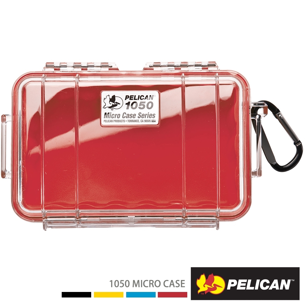 美國 PELICAN 1050 Micro Case 微型防水氣密箱-透明(紅)