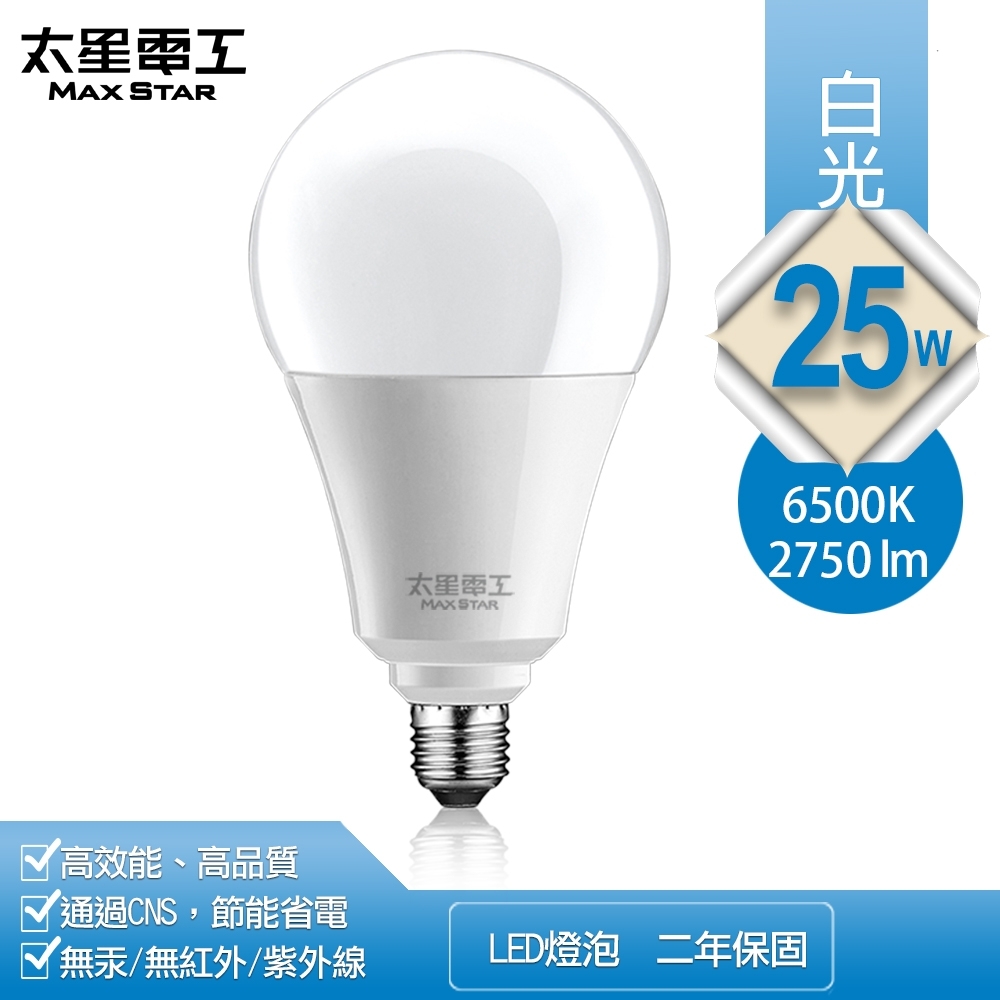 太星電工 25W超節能LED燈泡/白光  A825W