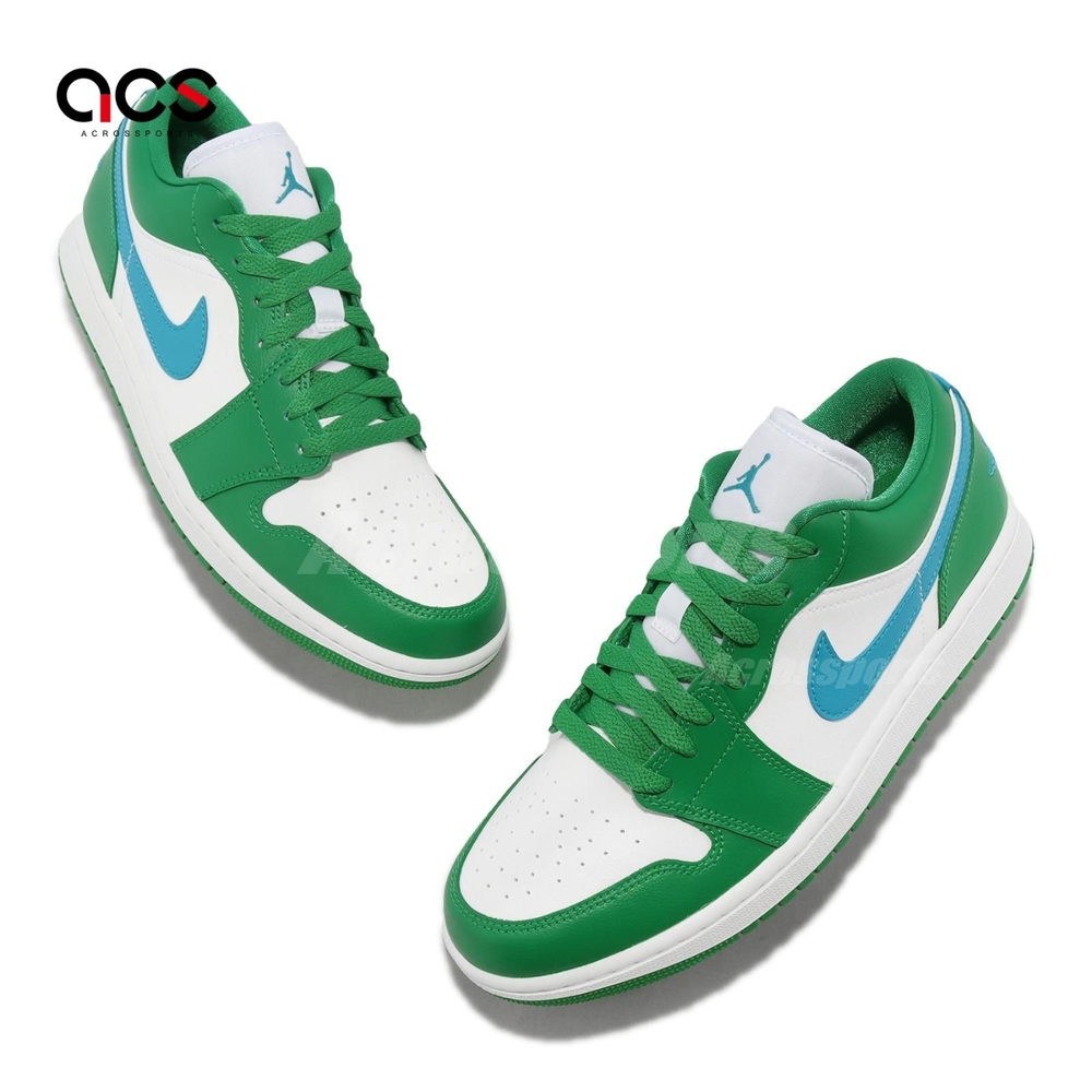 Nike Air Jordan 1 Low Lucky Green 綠白藍女鞋男鞋喬丹AJ1 一代DC0774