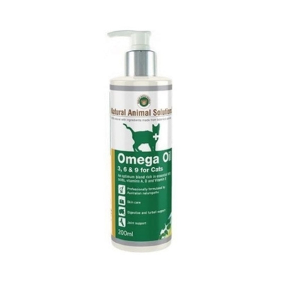 Natural Animal Solutions100%天然草本系列保健品-Omega 3, 6 & 9鱈魚肝油 (貓) 200ml(購買二件贈送全家禮卷50元x1張)