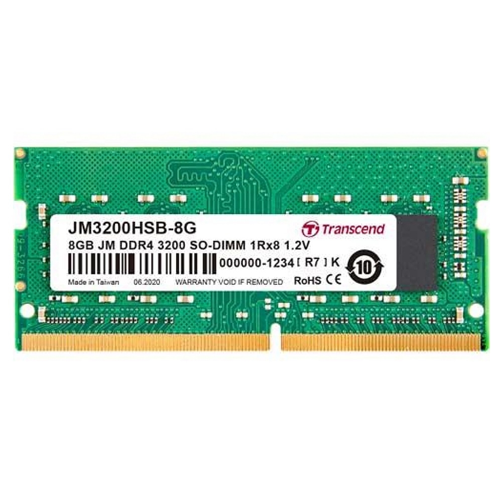 Transcend創見 JetRAM DDR4-3200MHz 8GB 筆電記憶體 (JM3200HSB-8G)