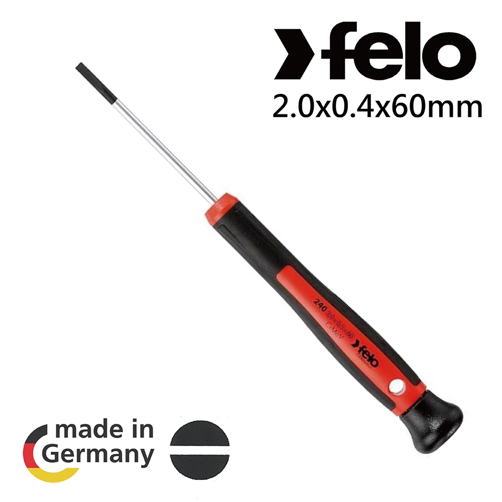 【FELO】240精密型一字起子Θ-2.0x0.4x60mm(24020150)