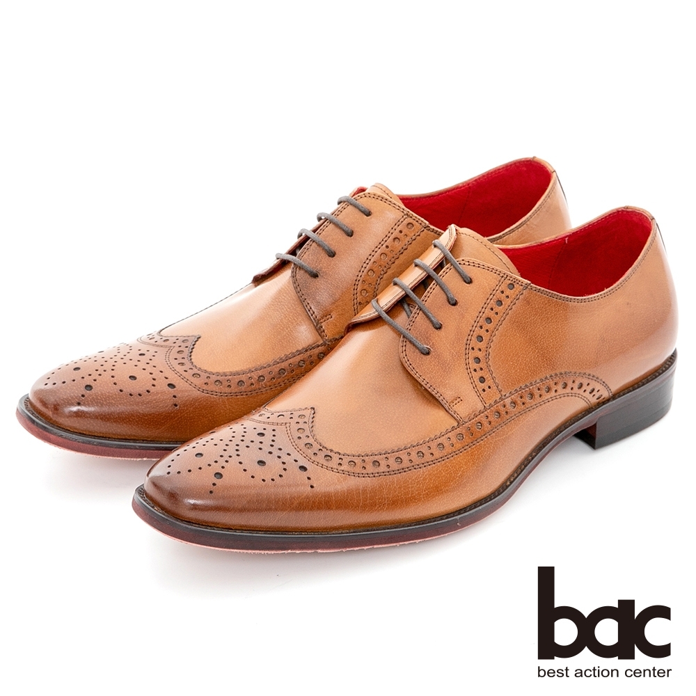 【bac】超輕量系列 英倫帥氣真皮紳士鞋-棕色