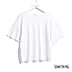 SOMETHING 造型剪裁寬版短袖T恤-女-白色 product thumbnail 1