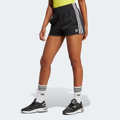 ADIDAS 3 STR SHORT 三葉草 女運動短褲-黑-IB7426